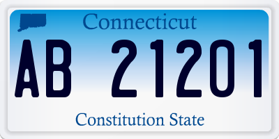 CT license plate AB21201