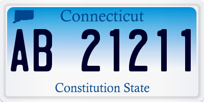 CT license plate AB21211