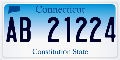CT license plate AB21224
