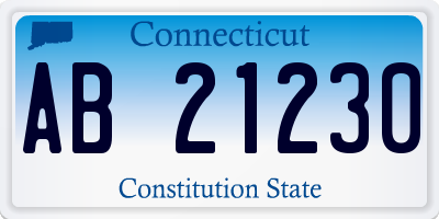 CT license plate AB21230