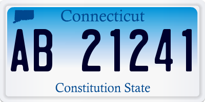 CT license plate AB21241
