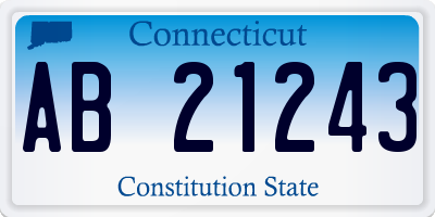 CT license plate AB21243
