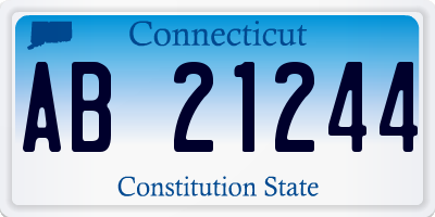 CT license plate AB21244