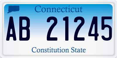 CT license plate AB21245