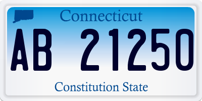 CT license plate AB21250