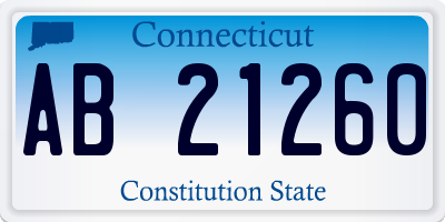 CT license plate AB21260