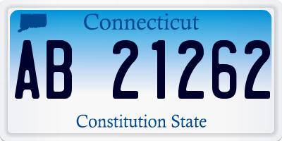 CT license plate AB21262