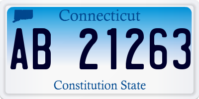 CT license plate AB21263