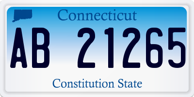 CT license plate AB21265