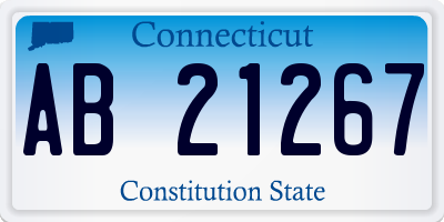 CT license plate AB21267