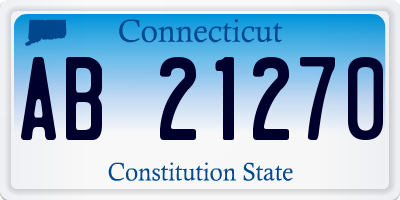 CT license plate AB21270