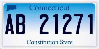CT license plate AB21271