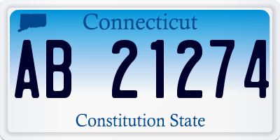 CT license plate AB21274