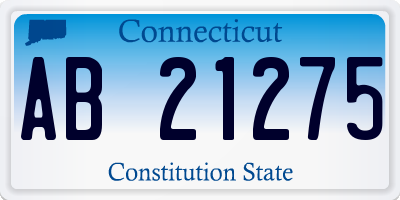 CT license plate AB21275