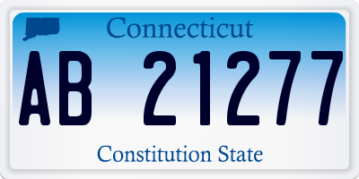 CT license plate AB21277