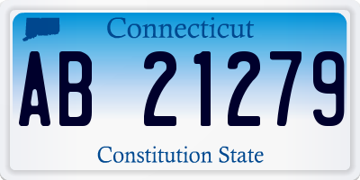 CT license plate AB21279