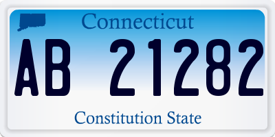 CT license plate AB21282
