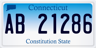 CT license plate AB21286