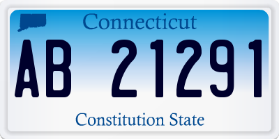 CT license plate AB21291