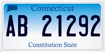 CT license plate AB21292