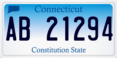 CT license plate AB21294