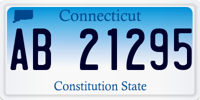 CT license plate AB21295