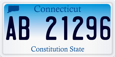 CT license plate AB21296