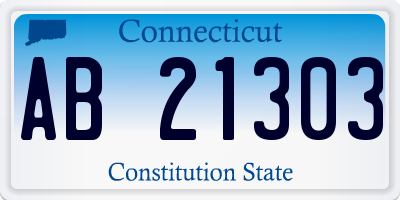 CT license plate AB21303