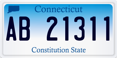 CT license plate AB21311
