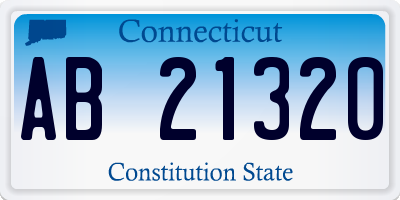 CT license plate AB21320