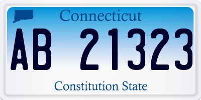CT license plate AB21323
