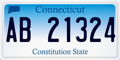 CT license plate AB21324