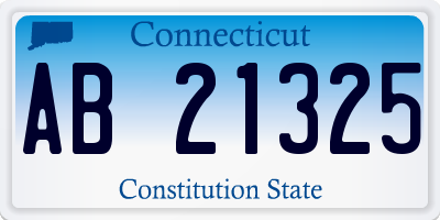 CT license plate AB21325