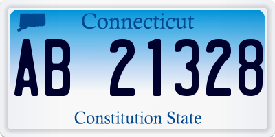 CT license plate AB21328