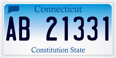 CT license plate AB21331