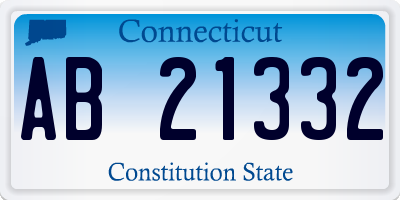 CT license plate AB21332