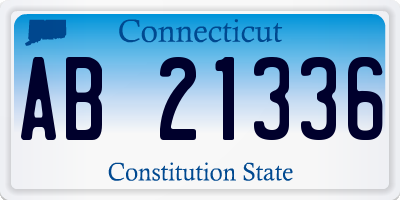 CT license plate AB21336