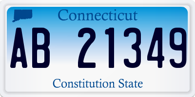 CT license plate AB21349
