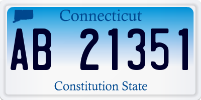 CT license plate AB21351
