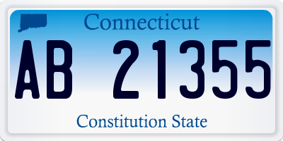 CT license plate AB21355