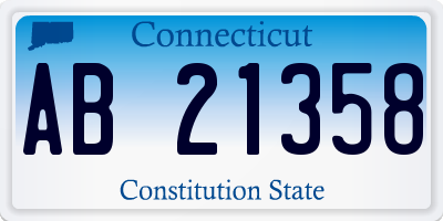 CT license plate AB21358