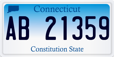 CT license plate AB21359
