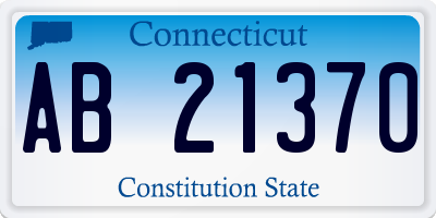 CT license plate AB21370