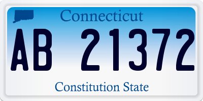 CT license plate AB21372