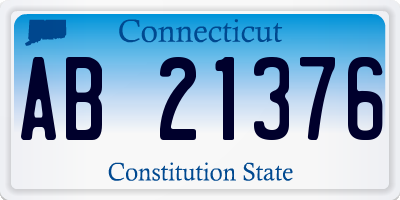 CT license plate AB21376