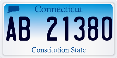 CT license plate AB21380