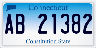 CT license plate AB21382