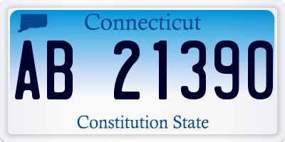 CT license plate AB21390