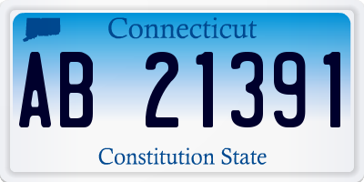 CT license plate AB21391
