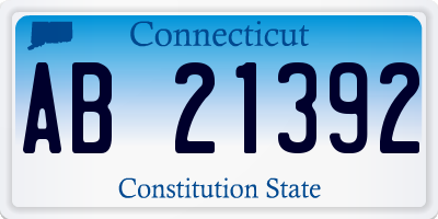 CT license plate AB21392
